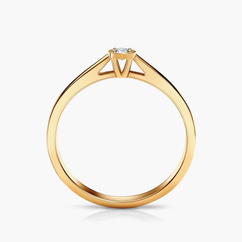 Pierścionek zaręczynowy SAVICKI: złoty, diament